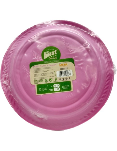 the best 25 piatti plastica riutilizzabili - dessert diametro 17cm - rosa: tuttocasashop.it: carta & monouso