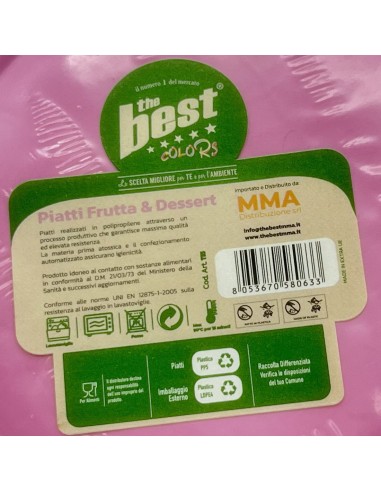 the best 25 piatti plastica riutilizzabili - dessert diametro 17cm - rosa: tuttocasashop.it: carta & monouso
