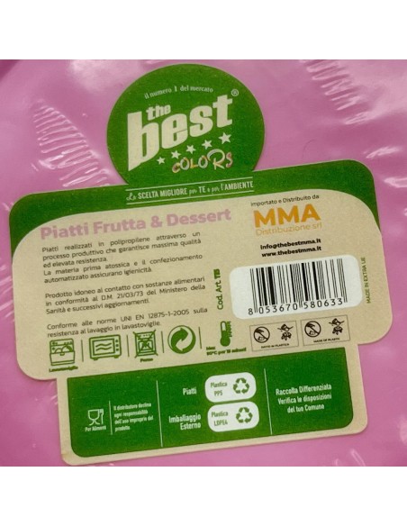 the best 25 piatti plastica riutilizzabili - dessert diametro 17cm - rosa: tuttocasashop.it: carta & monouso