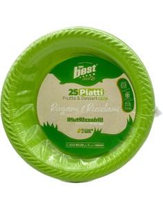 the best 25 piatti plastica riutilizzabili - dessert diametro 17cm - verde: tuttocasashop.it: carta & monouso