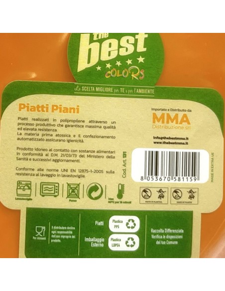 the best 20 piatti plastica riutilizzabili - piani diametro 22cm - arancio: tuttocasashop.it: carta & monouso