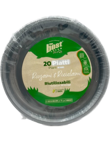 the best 20 piatti plastica riutilizzabili - piani diametro 22cm - argento: tuttocasashop.it: carta & monouso