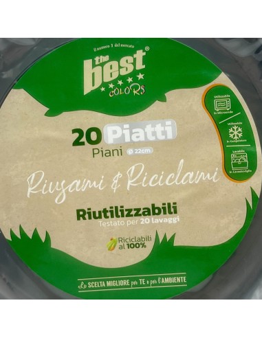 the best 20 piatti plastica riutilizzabili - piani diametro 22cm - argento: tuttocasashop.it: carta & monouso