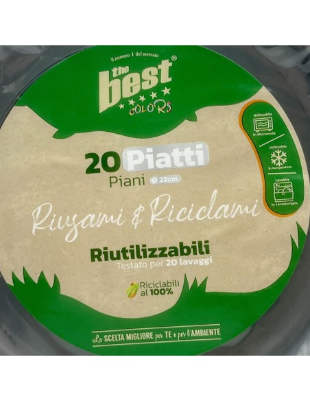 the best 20 piatti plastica riutilizzabili - piani diametro 22cm - argento: tuttocasashop.it: carta & monouso