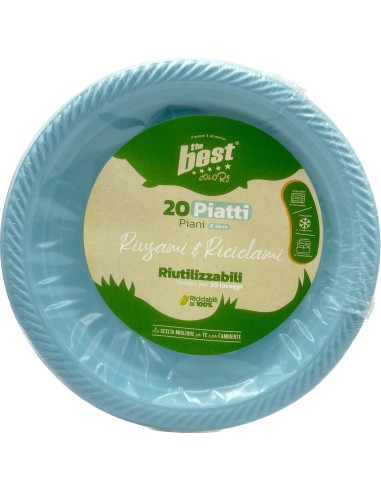 the best 20 piatti plastica riutilizzabili - piani diametro 22cm - azzurro: tuttocasashop.it: carta & monouso
