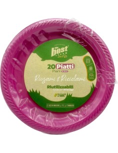the best 20 piatti plastica riutilizzabili - piani diametro 22cm - fucsia: tuttocasashop.it: carta & monouso