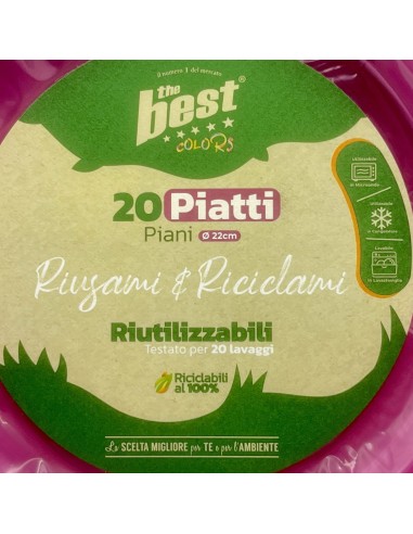 the best 20 piatti plastica riutilizzabili - piani diametro 22cm - fucsia: tuttocasashop.it: carta & monouso