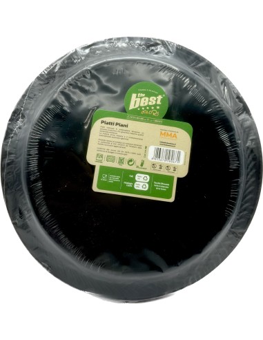 the best 20 piatti plastica riutilizzabili - piani diametro 22cm - nero: tuttocasashop.it: carta & monouso