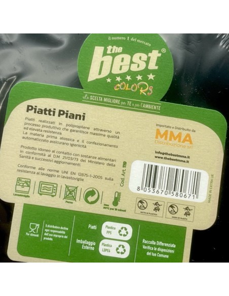 the best 20 piatti plastica riutilizzabili - piani diametro 22cm - nero: tuttocasashop.it: carta & monouso