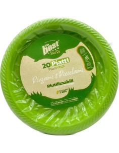 the best 20 piatti plastica riutilizzabili - piani diametro 22cm - verde: tuttocasashop.it: carta & monouso