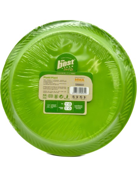the best 20 piatti plastica riutilizzabili - piani diametro 22cm - verde: tuttocasashop.it: carta & monouso