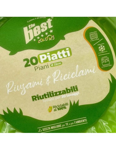 the best 20 piatti plastica riutilizzabili - piani diametro 22cm - verde: tuttocasashop.it: carta & monouso