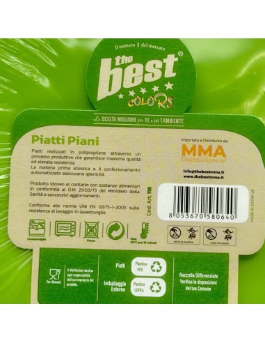 the best 20 piatti plastica riutilizzabili - piani diametro 22cm - verde: tuttocasashop.it: carta & monouso