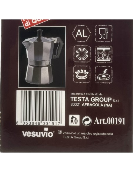 vesuvio - caffettiera moka classica - 1 tazza: tuttocasashop.it: altro - bazar