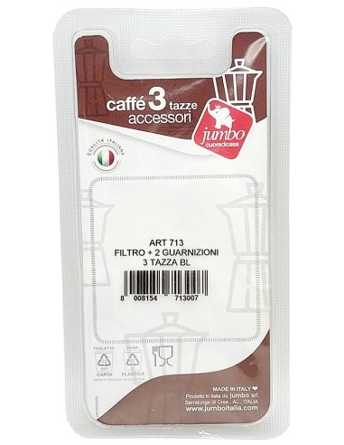 set ricambi per moka 3 tazze - filtro + 2 guarnizioni: tuttocasashop.it: altro - bazar