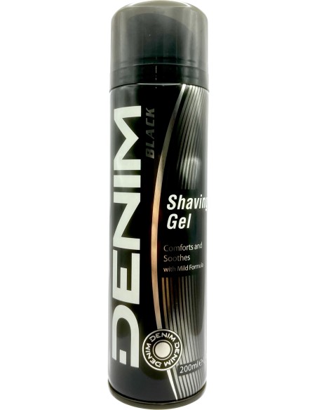 denim shaving gel - schiuma da barba gel - 200ml - black: tuttocasashop.it: igiene e cura della persona