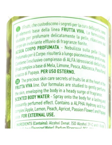 fruttaviva acqua corpo profumata - 250ml - mora & muschio: tuttocasashop.it: igiene e cura della persona