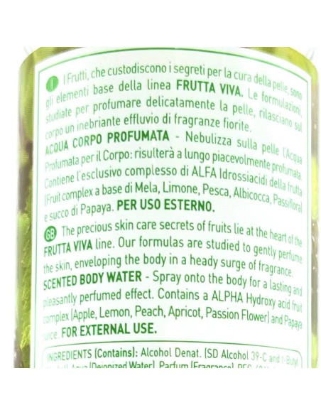 fruttaviva acqua corpo profumata - 250ml - mora & muschio: tuttocasashop.it: igiene e cura della persona