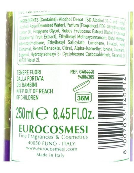 fruttaviva acqua corpo profumata - 250ml - mora & muschio: tuttocasashop.it: igiene e cura della persona