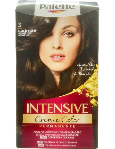 palette intensive creme color - permanente - 3 castano scuro: tuttocasashop.it: igiene e cura della persona
