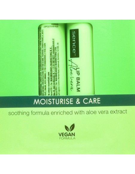 sence lip balm - 2 stick protettivo labbra da 4.3g - aloe vera: tuttocasashop.it: igiene e cura della persona