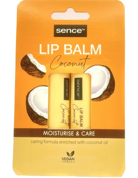 sence lip balm - 2 stick protettivo labbra da 4.3g - coconut: tuttocasashop.it: igiene e cura della persona