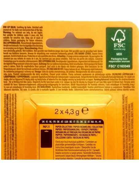 sence lip balm - 2 stick protettivo labbra da 4.3g - coconut: tuttocasashop.it: igiene e cura della persona