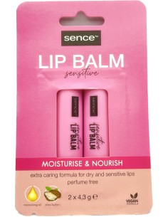 sence lip balm - 2 stick protettivo labbra da 4.3g - sensitive: tuttocasashop.it: igiene e cura della persona