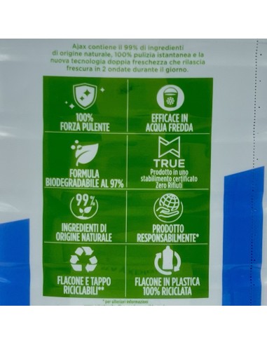 ajax pavimenti detergente liquido - 1250ml - classico: tuttocasashop.it: pulizia e cura della casa