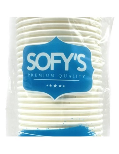 sofys bicchieri in cartoncino - 165ml - 50 pezzi - bianco: tuttocasashop.it: carta & monouso