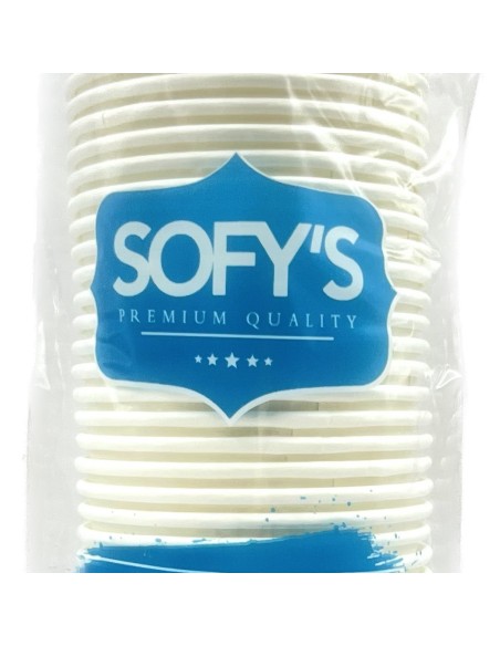 sofys bicchieri in cartoncino - 165ml - 50 pezzi - bianco: tuttocasashop.it: carta & monouso