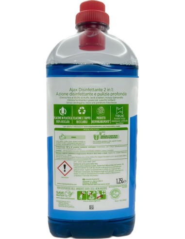ajax pavimenti detergente liquido - 1250ml - disinfettante: tuttocasashop.it: pulizia e cura della casa