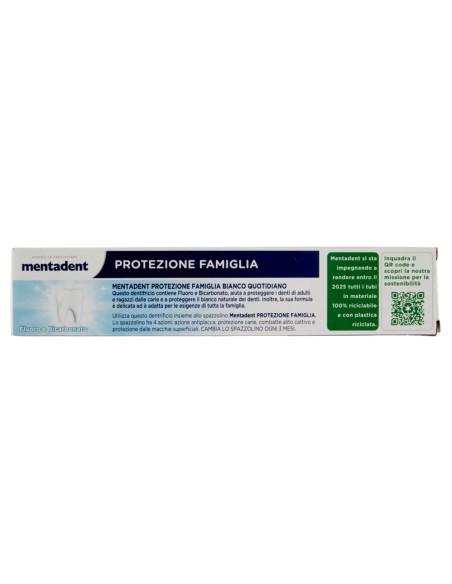 mentadent dentifricio 75ml - protezione famiglia - bianco quotidiano: tuttocasashop.it: igiene e cura della persona