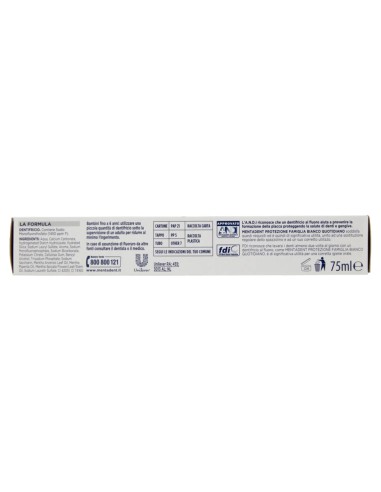 mentadent dentifricio 75ml - protezione famiglia - bianco quotidiano: tuttocasashop.it: igiene e cura della persona