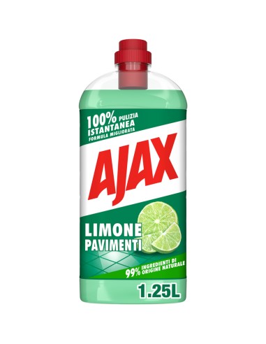 ajax pavimenti detergente liquido - 1250ml - limone: tuttocasashop.it: pulizia e cura della casa