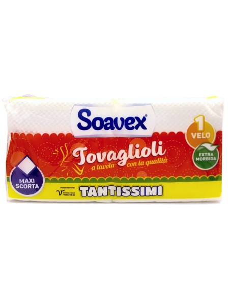 soavex tantissimi 170 tovaglioli da tavola in carta monovelo bianchi 30x33cm: tuttocasashop.it: carta & monouso
