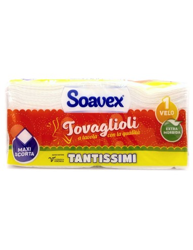 soavex tantissimi 170 tovaglioli da tavola in carta monovelo bianchi 30x33cm: tuttocasashop.it: carta & monouso