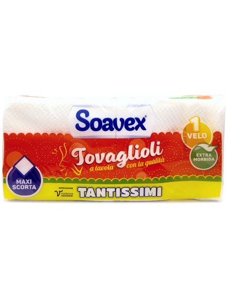 soavex tantissimi 170 tovaglioli da tavola in carta monovelo bianchi 30x33cm: tuttocasashop.it: carta & monouso