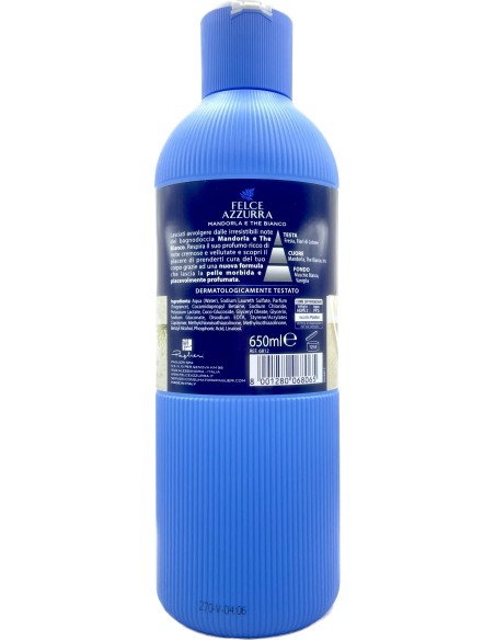 felce azzurra bagnoschiuma 650ml - mandorla e the bianco - avvolgente: tuttocasashop.it: igiene e cura della persona
