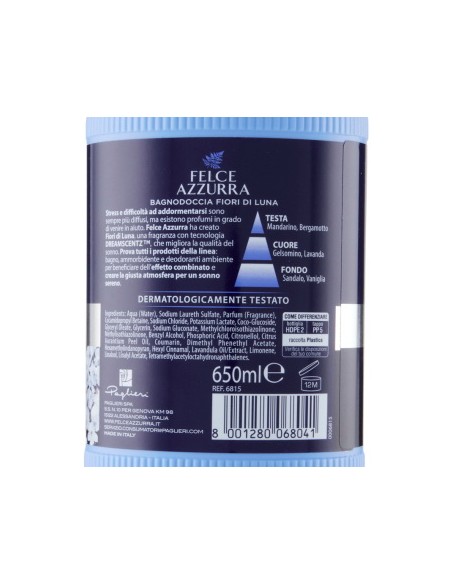 felce azzurra bagnoschiuma 650ml - fiori di luna - essenza rilassante: tuttocasashop.it: igiene e cura della persona