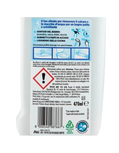 viakal anticalcare spray 470ml - classico: tuttocasashop.it: pulizia e cura della casa