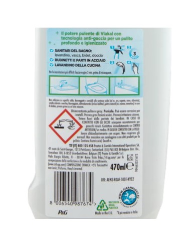 viakal anticalcare spray 470ml - igienizzante: tuttocasashop.it: pulizia e cura della casa