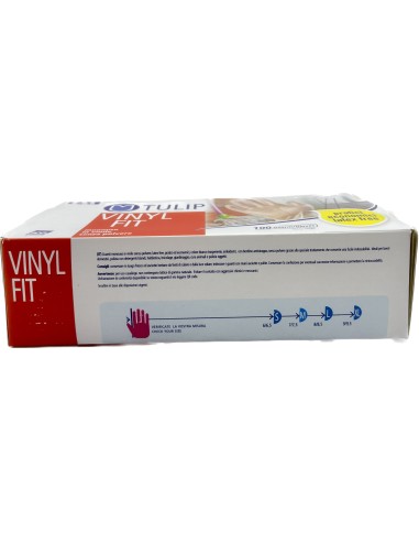 tulip vinyl fit 100 guanti in vinile non talcati - taglia gigante xl 9.5: tuttocasashop.it: pulizia e cura della casa