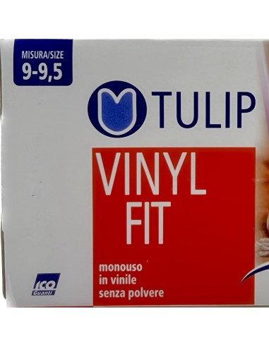 tulip vinyl fit 100 guanti in vinile non talcati - taglia gigante xl 9.5: tuttocasashop.it: pulizia e cura della casa