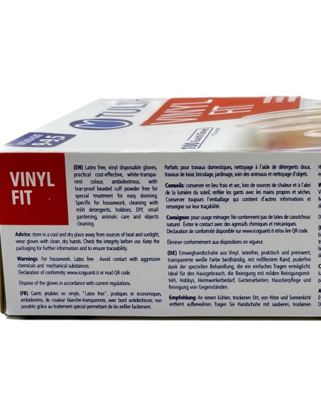 tulip vinyl fit 100 guanti in vinile non talcati - taglia gigante xl 9.5: tuttocasashop.it: pulizia e cura della casa