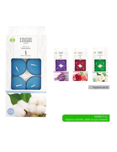 irge 8 candele tealight profumate - profumazioni assortite: tuttocasashop.it: pulizia e cura della casa