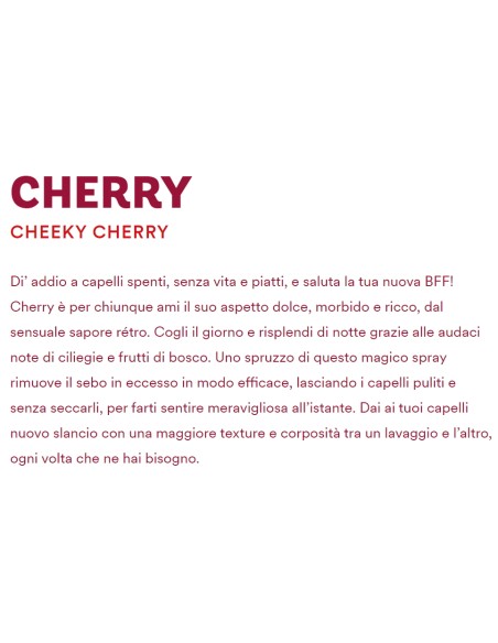 bellery shampoo secco spray 200ml - cherry - cheeky cherry: tuttocasashop.it: igiene e cura della persona