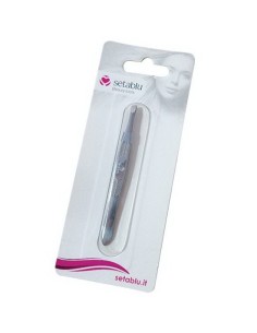 setablu pinze per ciglia con punta obliqua - color argento: tuttocasashop.it: igiene e cura della persona