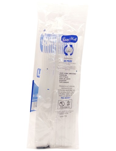 very well 20 coltelli riutilizzabili in plastica 17cm - bianchi: tuttocasashop.it: carta & monouso