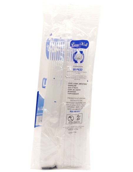 very well 20 coltelli riutilizzabili in plastica 17cm - bianchi: tuttocasashop.it: carta & monouso
